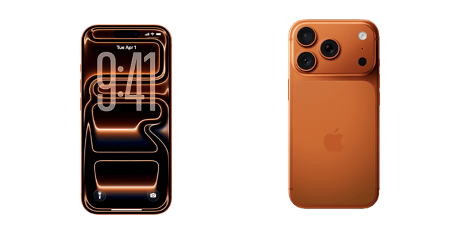 apple iphone 17 pro max orange custom cursor