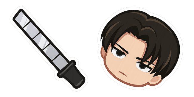 attack on titan cute levi ackerman custom cursor
