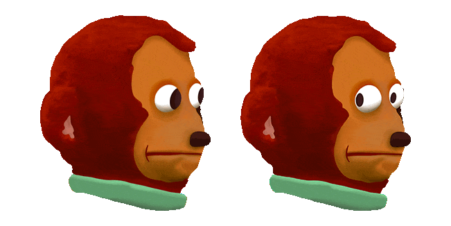 awkward look monkey puppet meme 3d animated custom cursor