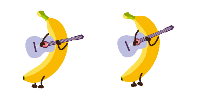 banana playing guitar animated custom cursor