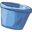 Blue Bucket & Orange Clay Pot