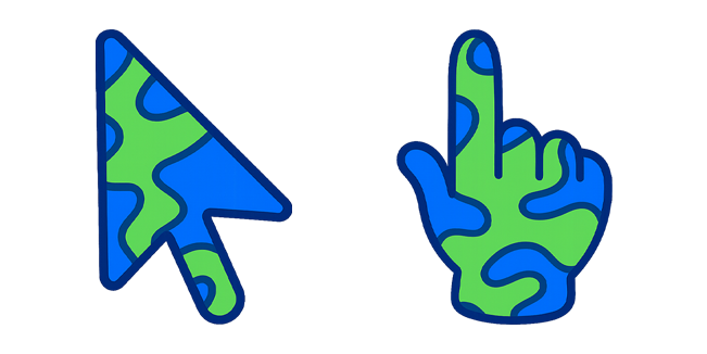 blue green camo custom cursor