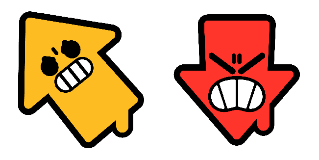 brawl stars spray arrow left down custom cursor