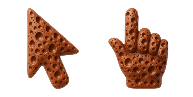 bubble chocolate 3d custom cursor