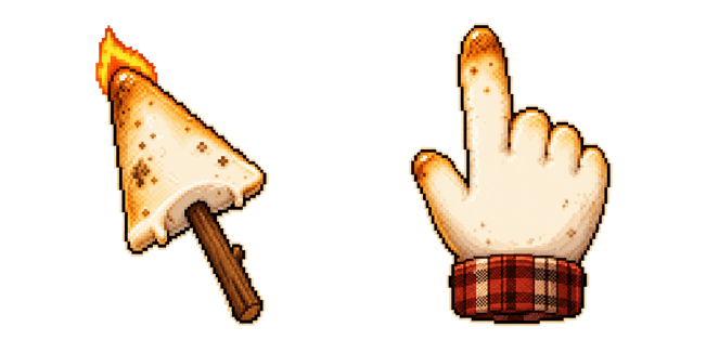 campfire marshmallow pixel custom cursor