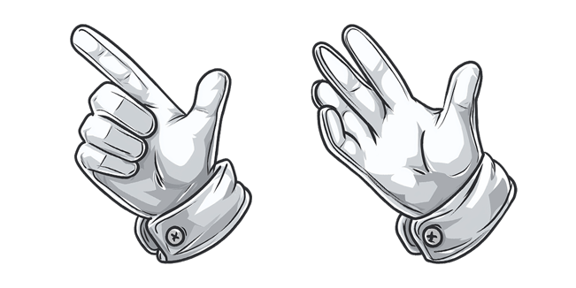 cartoon white gloves custom cursor