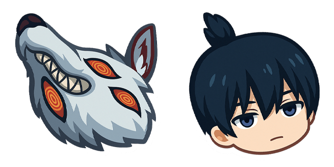 chainsaw man chibi fox devil & aki hayakawa custom cursor