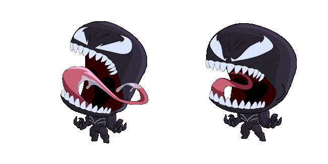 chibi angry venom animated custom cursor