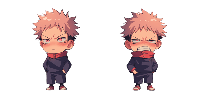 chibi angry yuji itadori jujutsu kaisen custom cursor