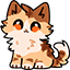 Chibi Calico & Grey Cat