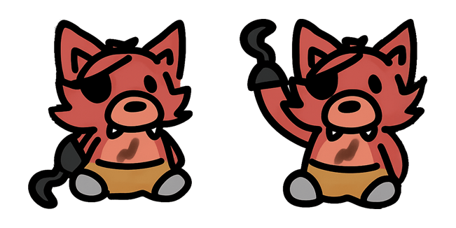 chibi foxy the pirate custom cursor