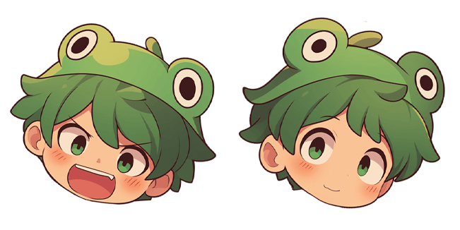 chibi froggy boy custom cursor