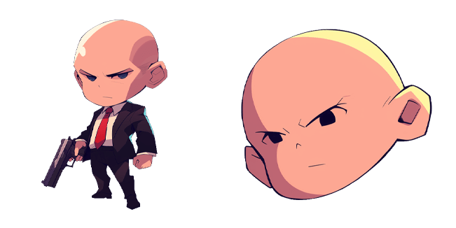 chibi hitman agent 47 custom cursor