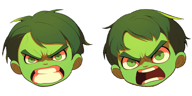 chibi hulk head marvel custom cursor