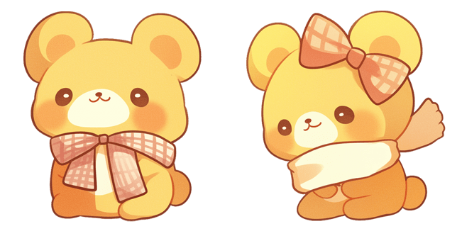 chibi yellow bear custom cursor