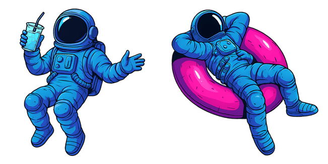 chilling astronaut custom cursor
