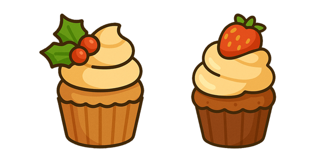 christmas cupcake dessert custom cursor