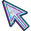 Сhrome Holographic Arrow & Hand