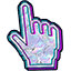 Сhrome Holographic Arrow & Hand