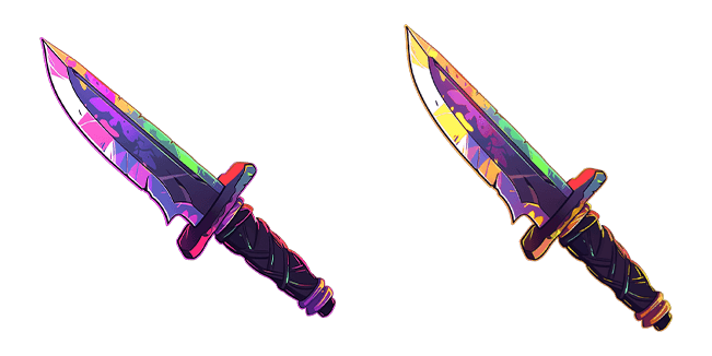 colorful hunting knife custom cursor