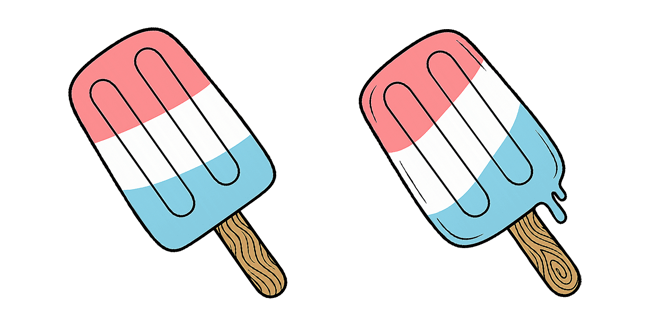 colorful popsicle custom cursor