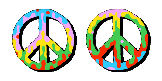 colorfull pacific hippie animated custom cursor