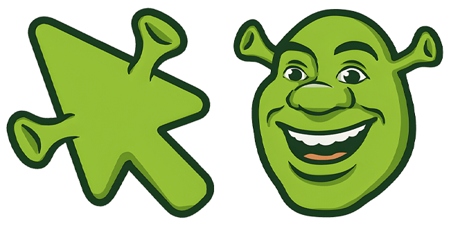 cool shrek arrow & head custom cursor
