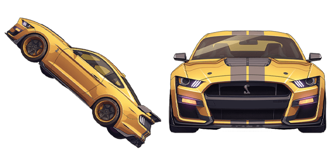 cool yellow ford mustang shelby gt500 custom cursor
