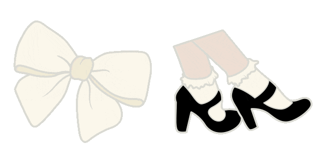 coquette bow heels animated custom cursor