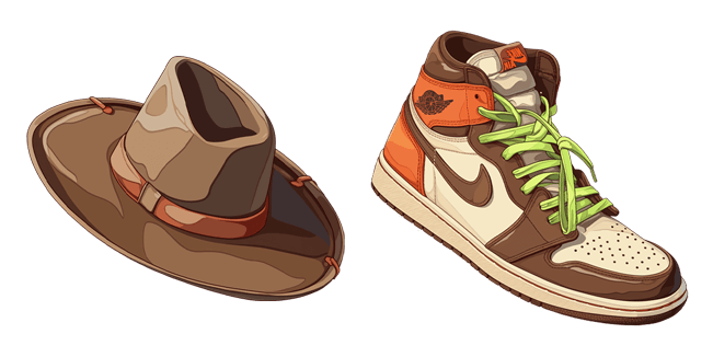 cowboy hat & nike sneakers custom cursor