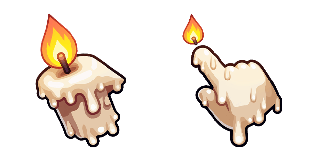 cozy burning candle custom cursor