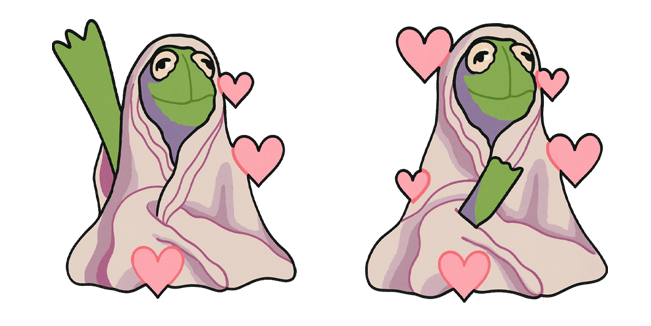 cozy kermit the frog in love custom cursor