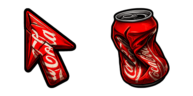 crushed coca cola soda can custom cursor
