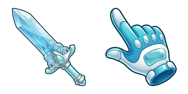 Crystal Ice Sword & Cyber Hand Cursor - Sweezy Custom Cursors