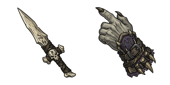 cursed dagger and undead hand custom cursor