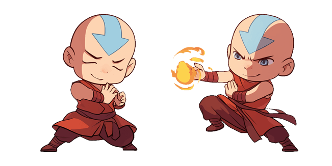 cute avatar aang custom cursor
