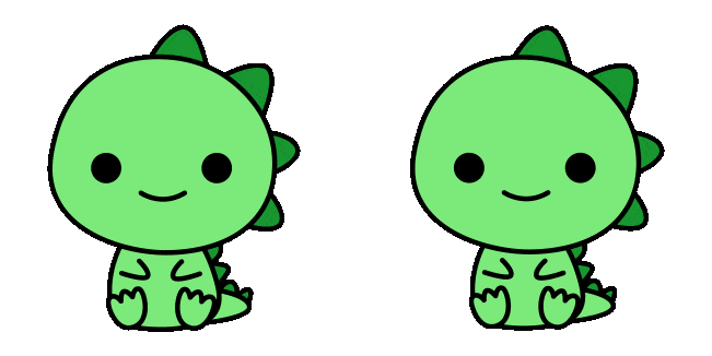 cute green dino animated custom cursor