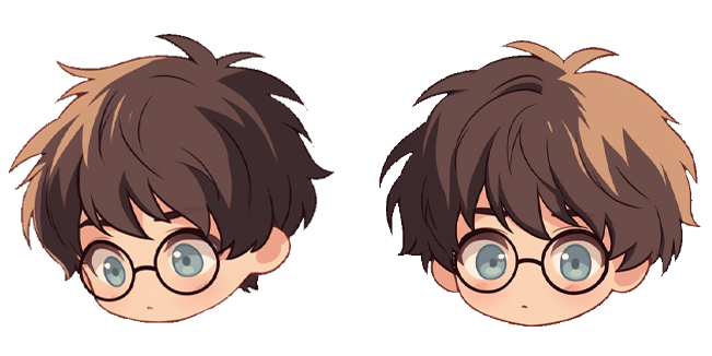 cute harry potter head anime style custom cursor