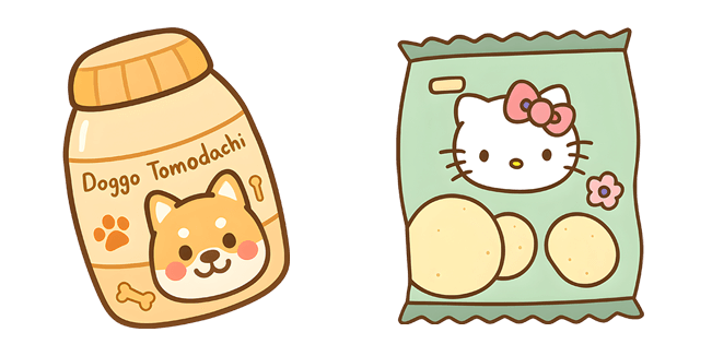 cute hello kitty chips doggo tomodachi custom cursor