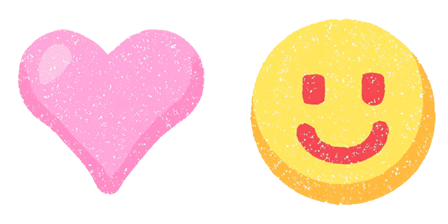 cute pink heart happy smiley custom cursor