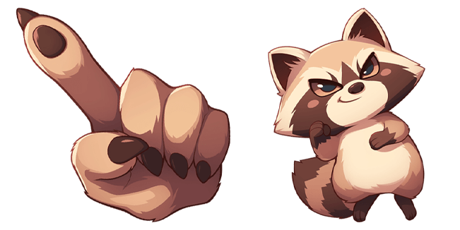 cute raccoon custom cursor