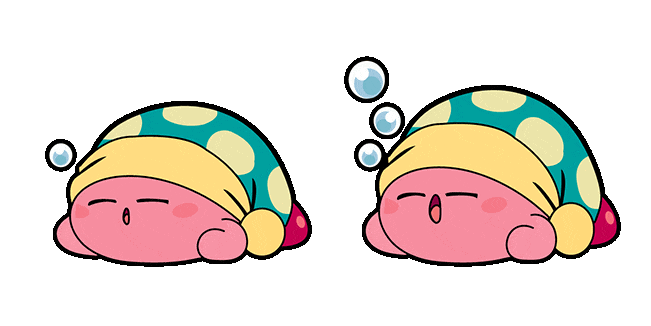 cute sleeping kirby animated custom cursor