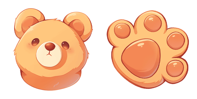 cute teddy bear custom cursor