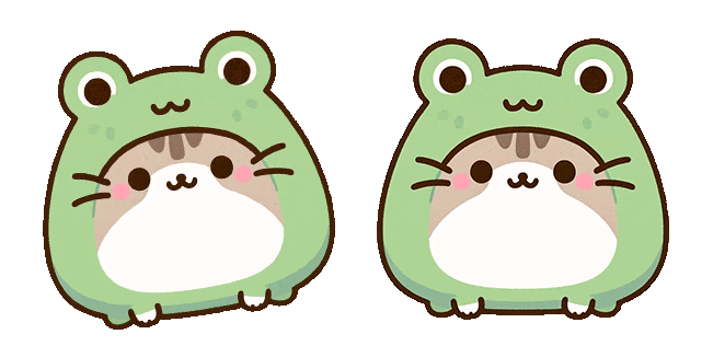 cute toad costume cat animated custom cursor
