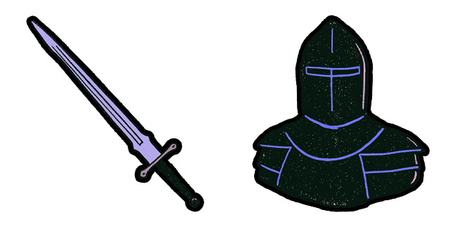 dark knight armor and sword custom cursor