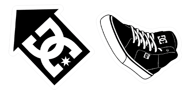 dc shoes logo & sneaker custom cursor
