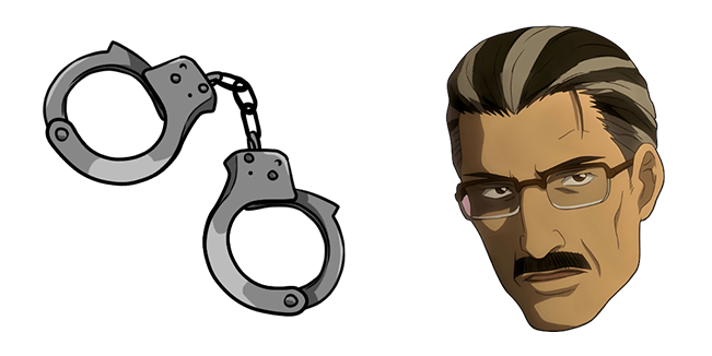 Death Note Soichiro Yagami & Handcuffs Cursor - Sweezy Cursors