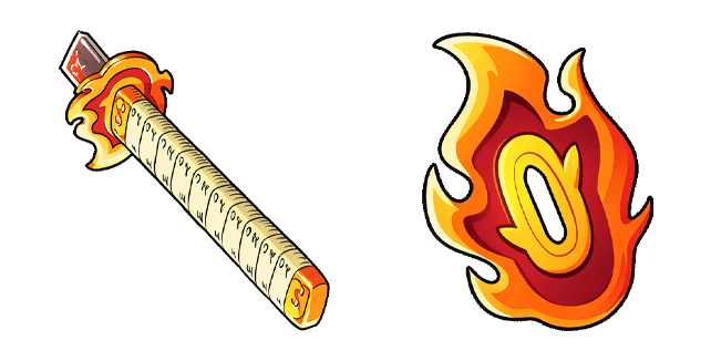 demon slayer rengoku broken sword & tsuba custom cursor