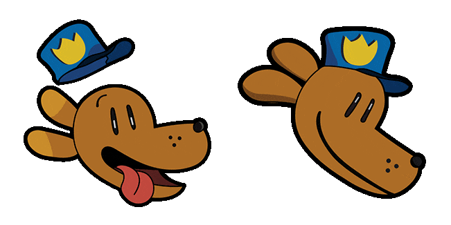 dog man animated custom cursor