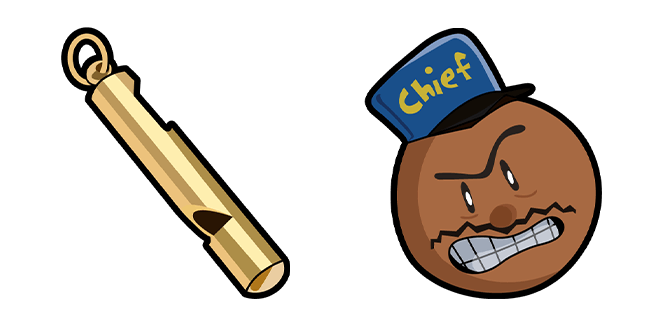 dog man chief police whistle custom cursor